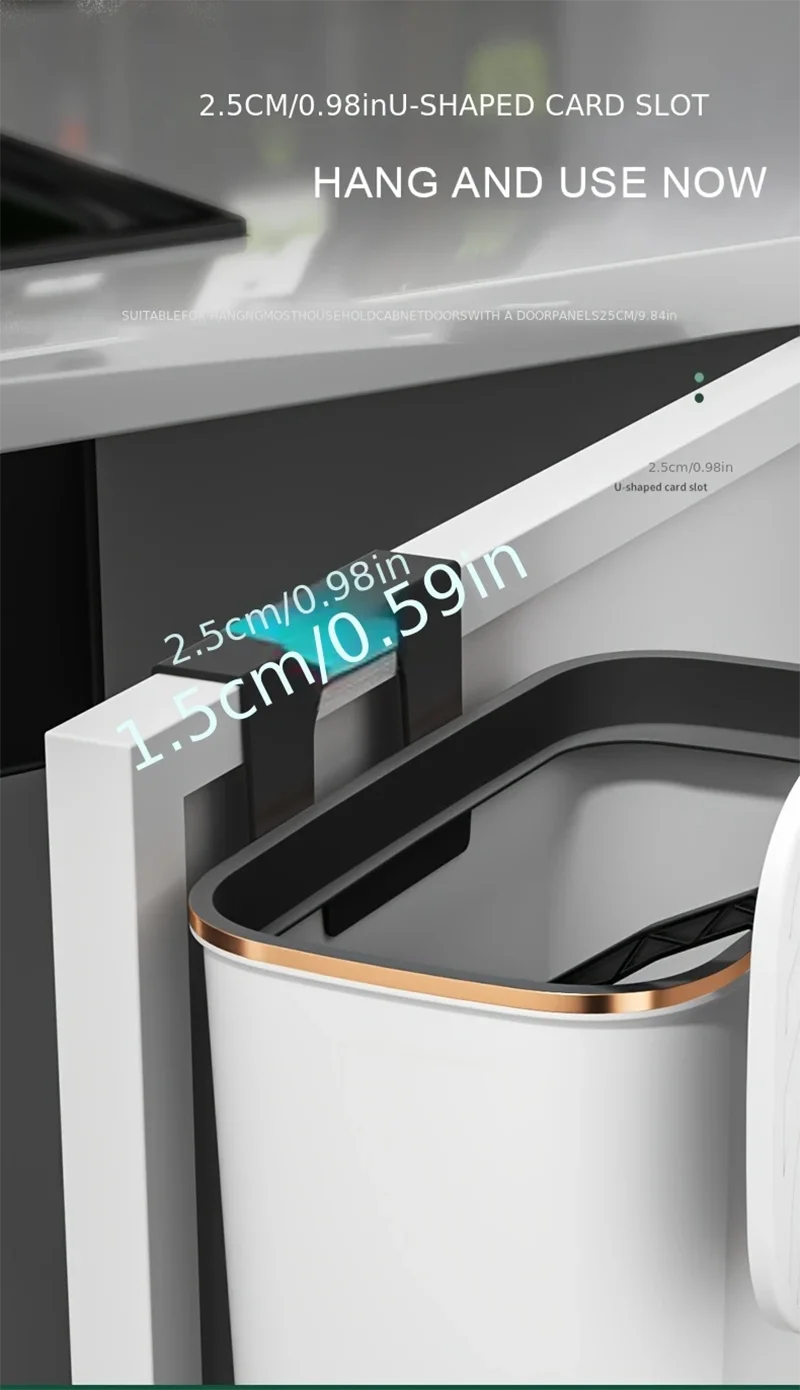 Poubelle murale avec couvercle – Compacte et sans odeur