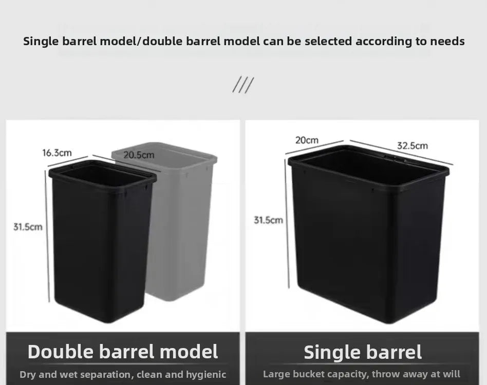 Poubelle en acier inoxydable à pression – Design moderne 30L