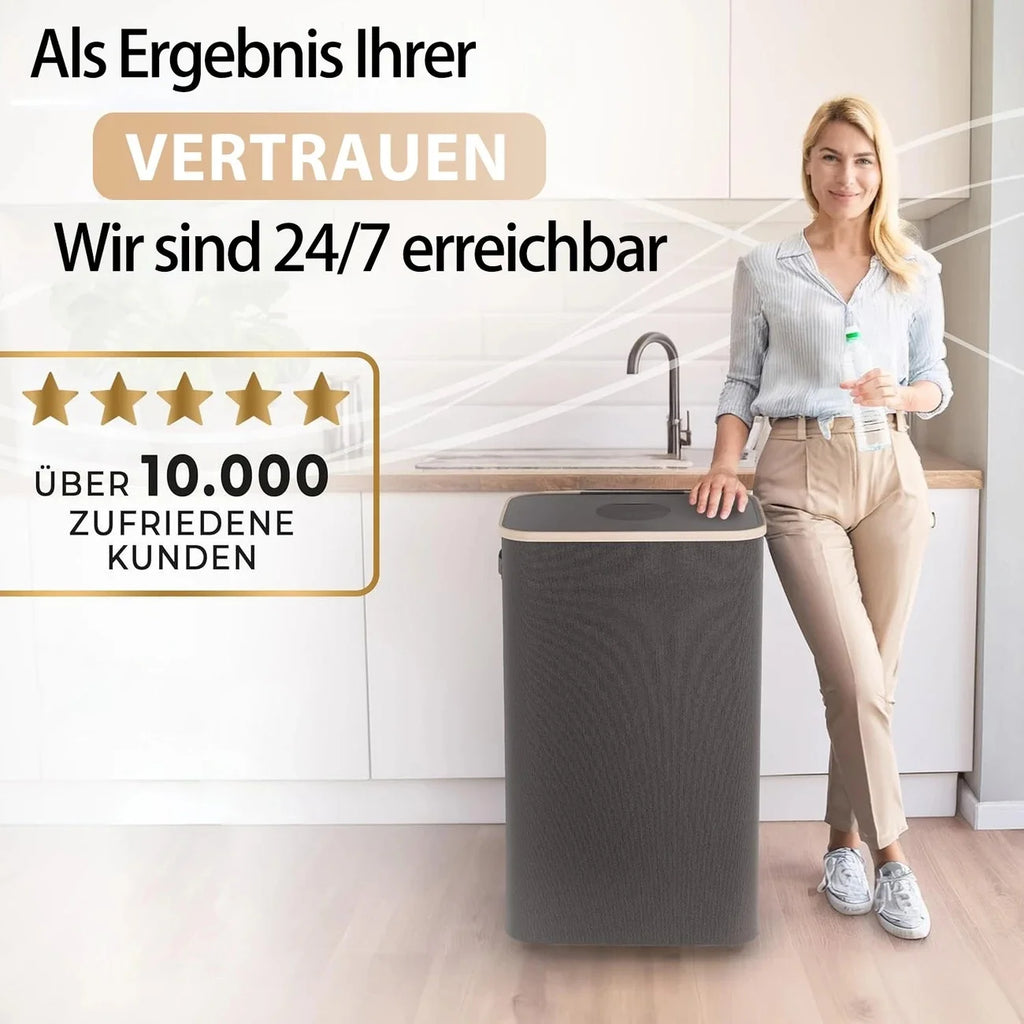 Poubelle rectangulaire – Design compact et durable