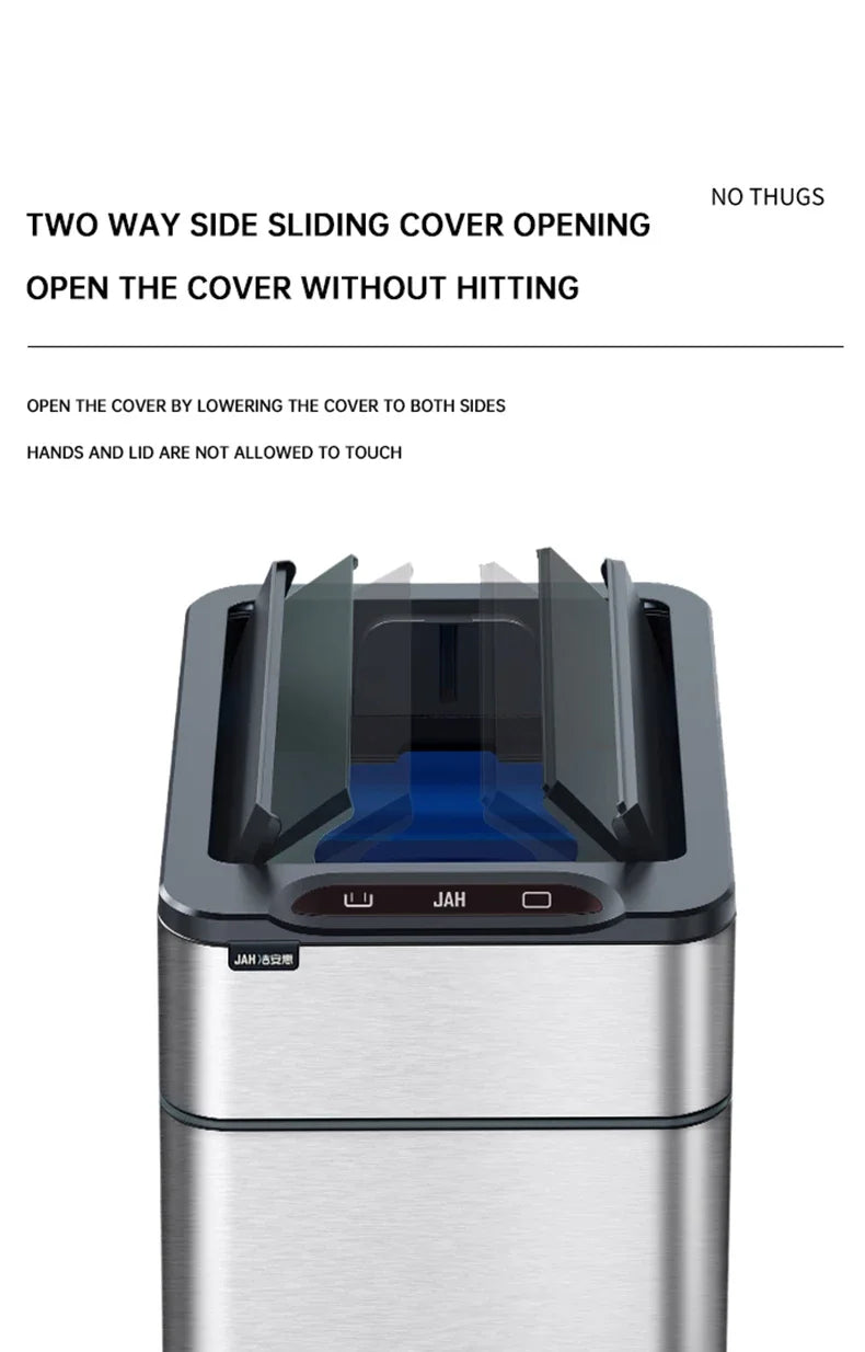 Poubelle inox à capteur automatique – Ouverture sans contact et design moderne