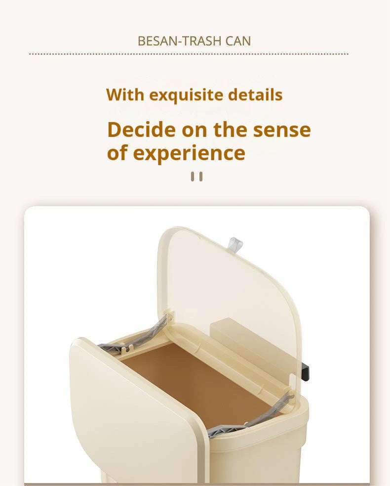 Poubelle murale cuisine avec couvercle – Suspendue, étanche et gain de place