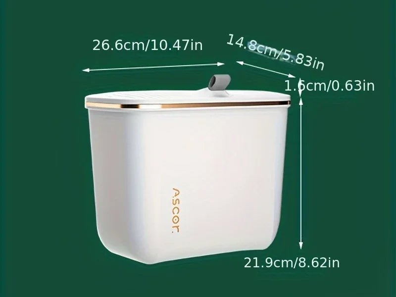 Poubelle murale avec couvercle – Compacte et sans odeur