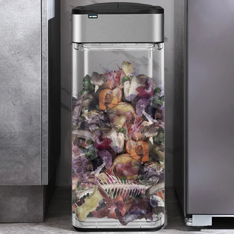 Poubelle inox à capteur automatique – Ouverture sans contact et design moderne