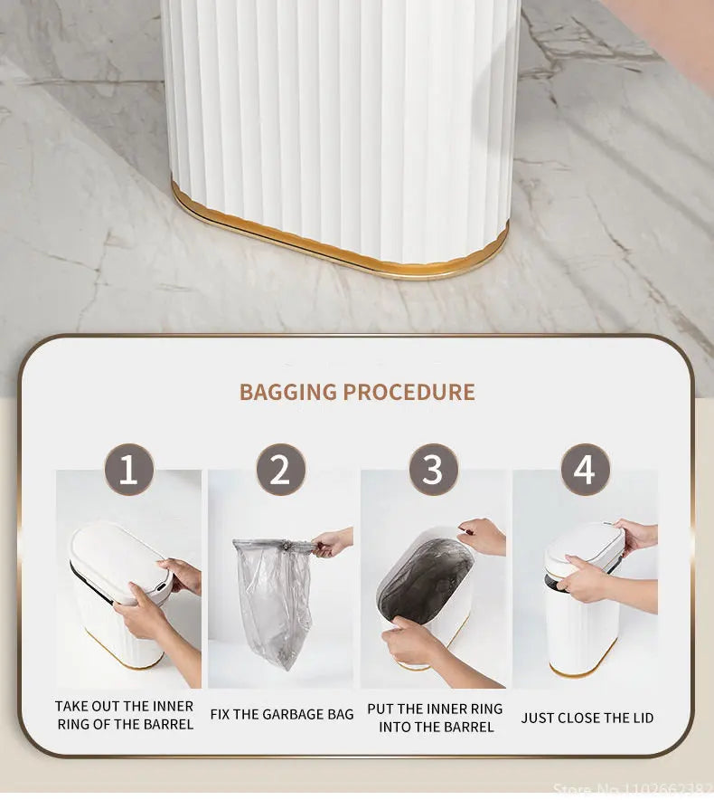 Poubelle automatique à capteur – Étanche et silencieuse 7L / 9L