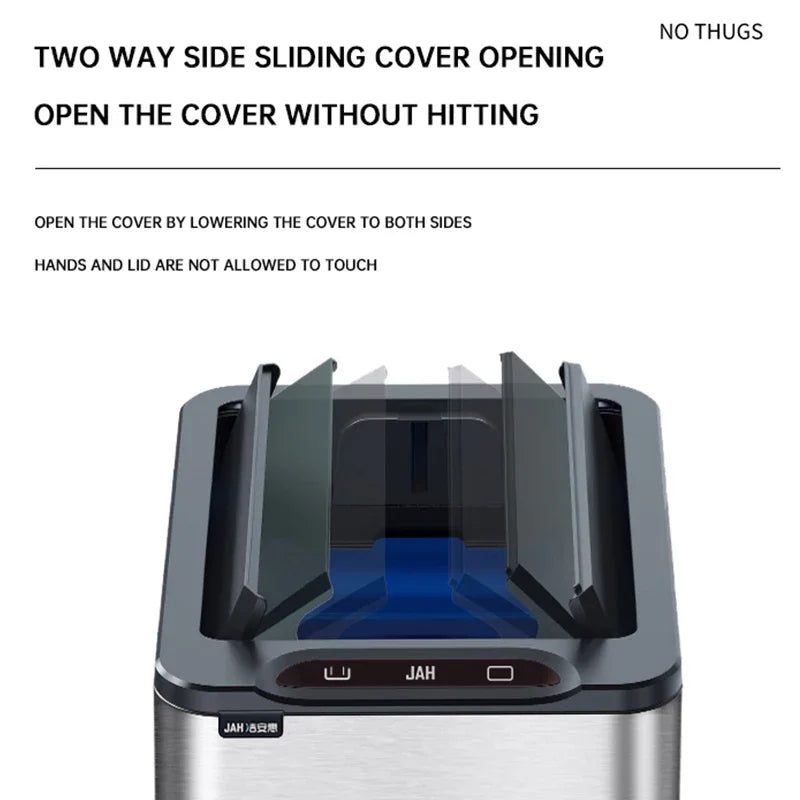 Poubelle inox à capteur automatique – Ouverture sans contact et design moderne