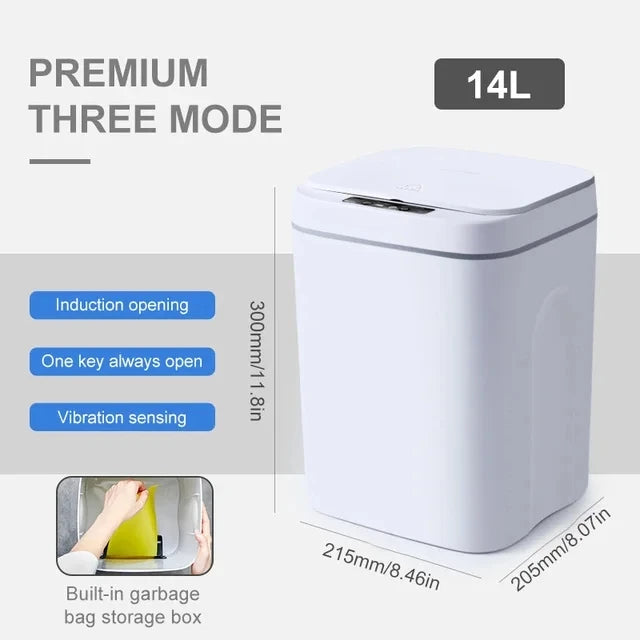 Poubelle automatique 20L à capteur infrarouge – Étanche et rechargeable