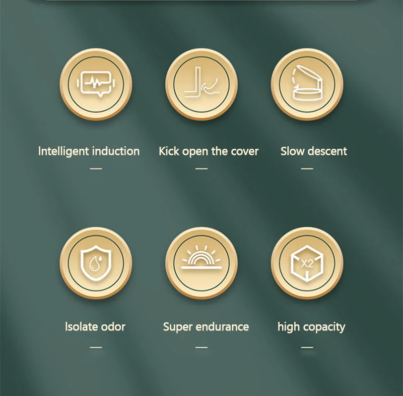 Poubelle automatique 12L étanche – Capteur infrarouge intelligent