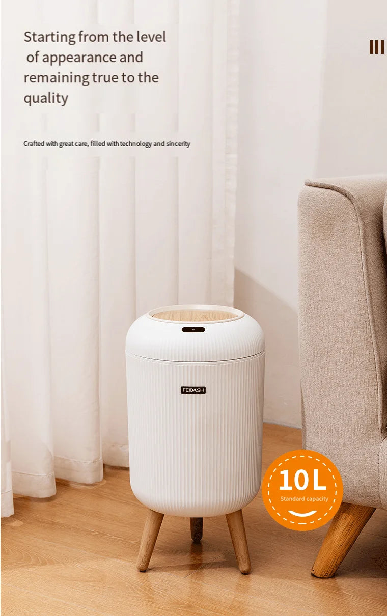 Poubelle intelligente à capteur – ouverture automatique et silencieuse