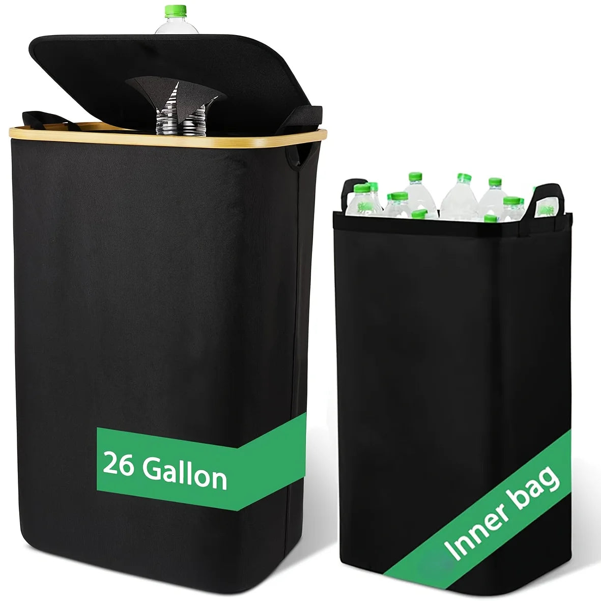 Poubelle rectangulaire – Design compact et durable