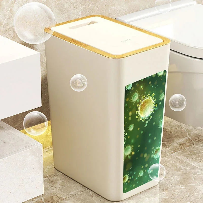Poubelle à Couvercle Automatique – Design Nordique Compacte 10L / 12L