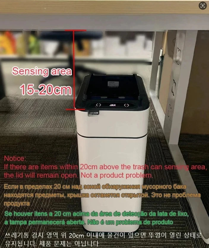 Poubelle inox à capteur automatique – Ouverture sans contact et design moderne