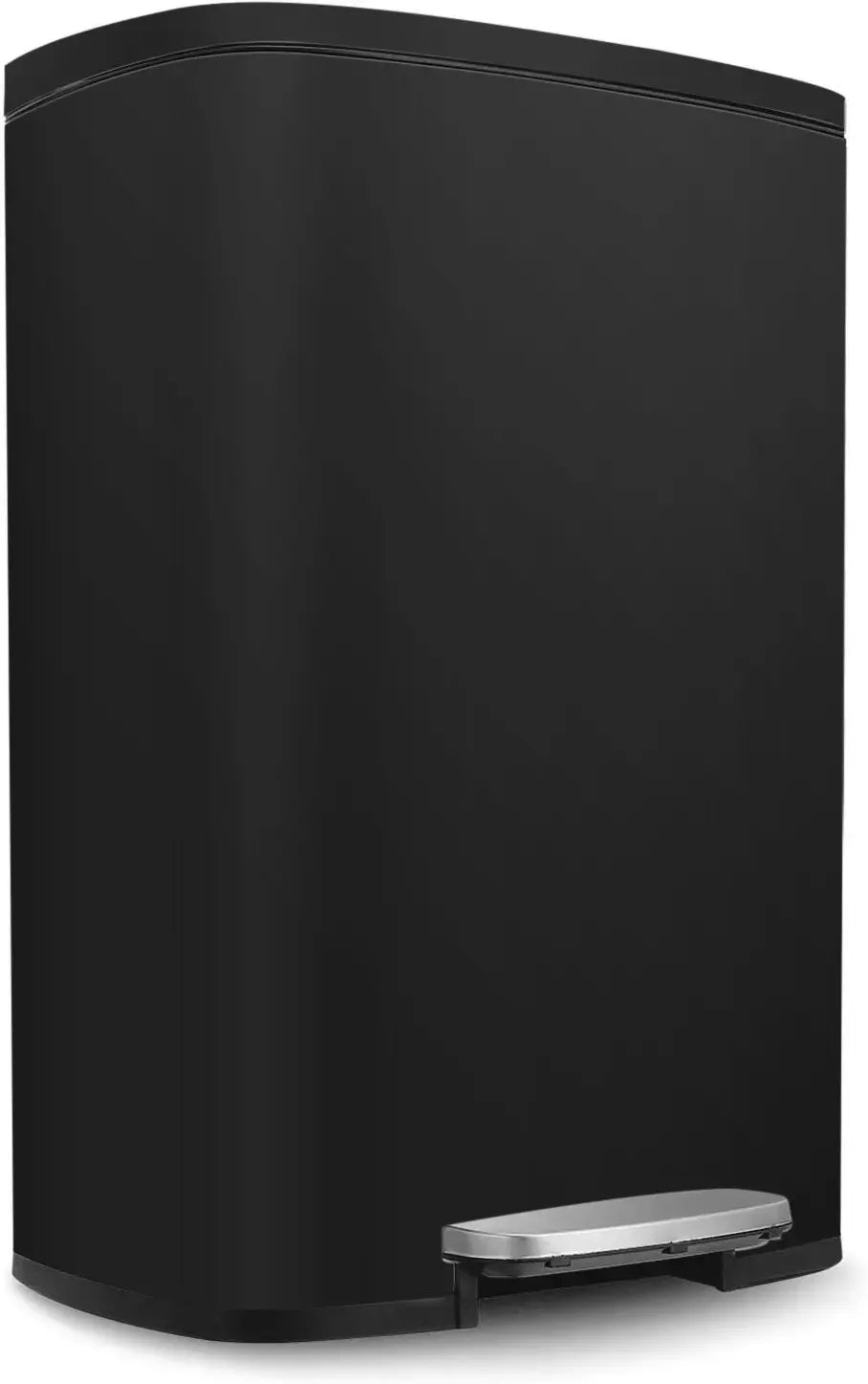 Poubelle à pédale inox 50L – Couvercle silencieux et anti-empreintes