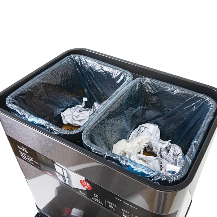 Poubelle en acier inoxydable à pression – Design moderne 30L