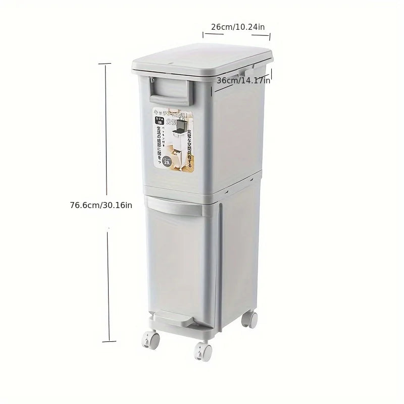 Poubelle design rectangulaire en ABS – Moderne et pratique