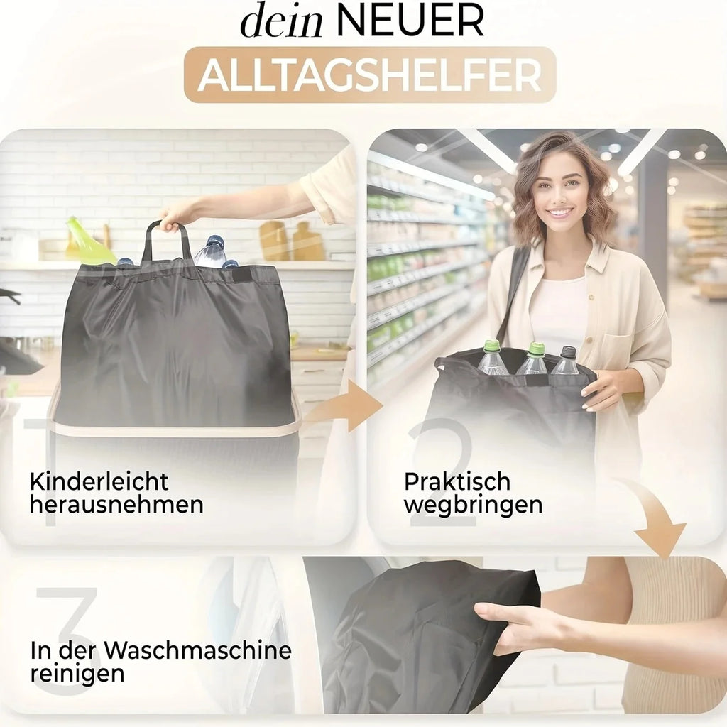 Poubelle rectangulaire – Design compact et durable