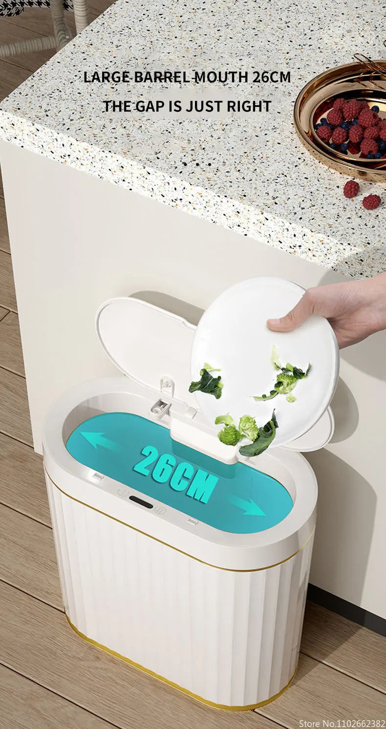 Poubelle automatique à capteur – Étanche et silencieuse 7L / 9L
