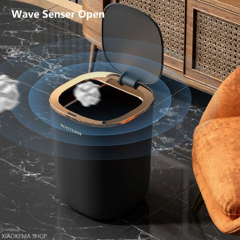 Poubelle automatique 12L étanche – Capteur infrarouge intelligent