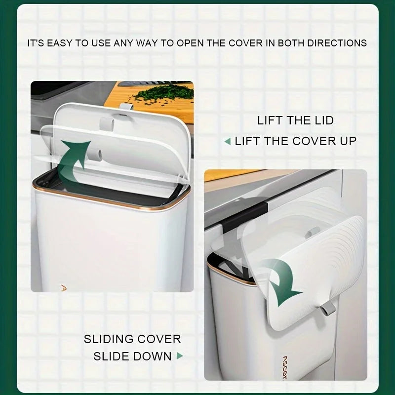 Poubelle murale avec couvercle – Compacte et sans odeur