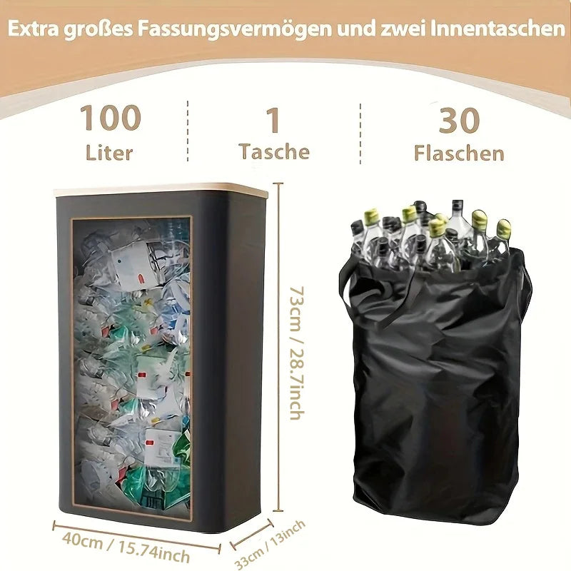 Poubelle rectangulaire – Design compact et durable