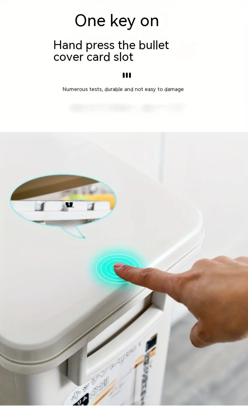 Poubelle design rectangulaire en ABS – Moderne et pratique