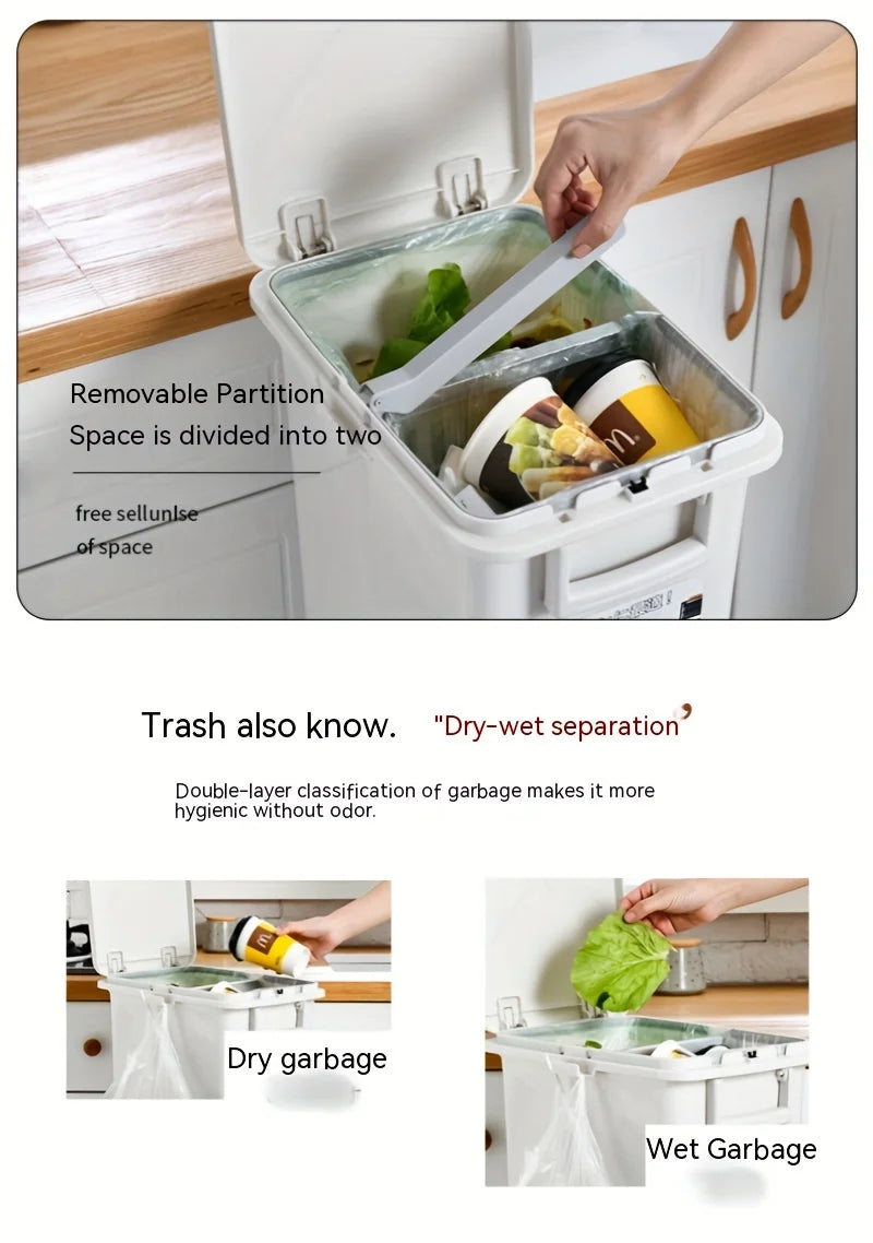 Poubelle design rectangulaire en ABS – Moderne et pratique