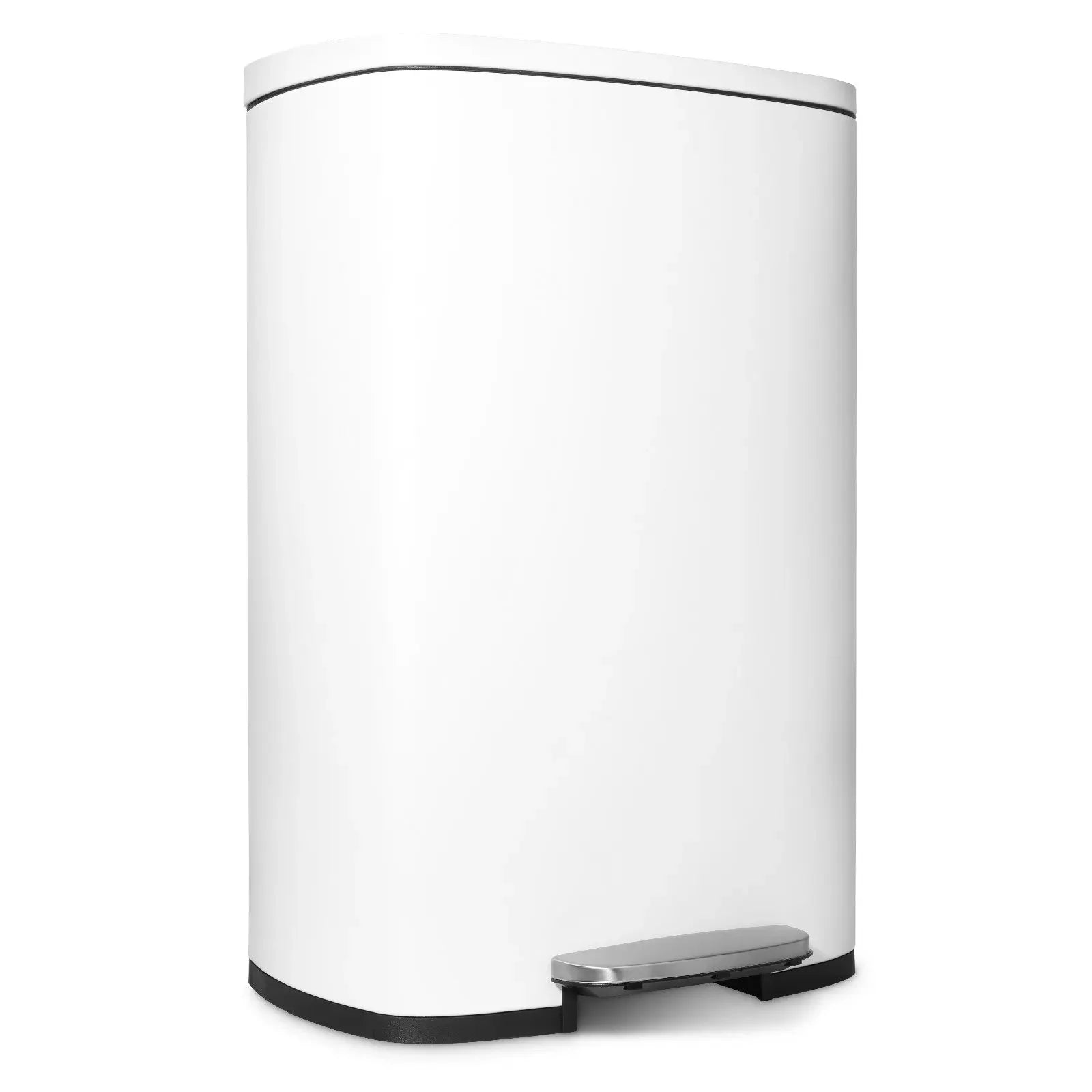 Poubelle à pédale inox 50L – Couvercle silencieux et anti-empreintes