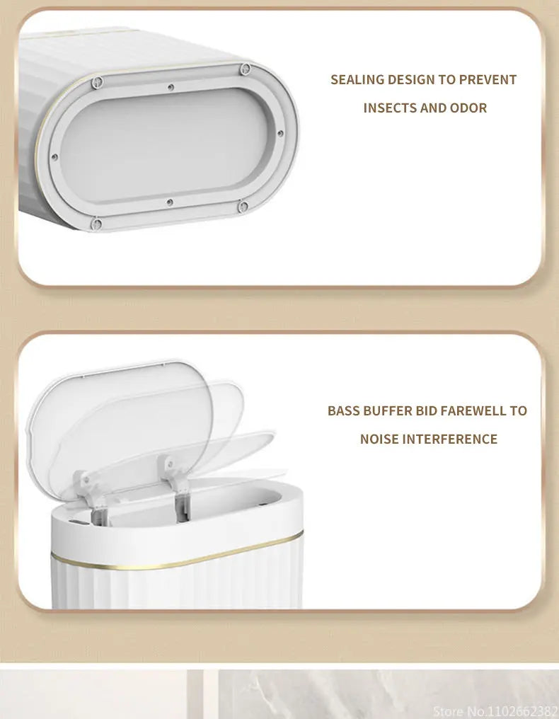 Poubelle automatique à capteur – Étanche et silencieuse 7L / 9L