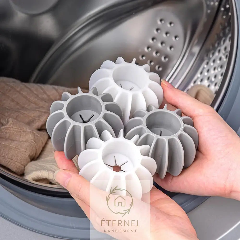 Balle de lavage en silicone – anti-enchevêtrement et attrape-poils pour machine à laver