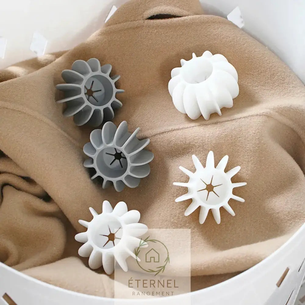 Balle de lavage en silicone – anti-enchevêtrement et attrape-poils pour machine à laver