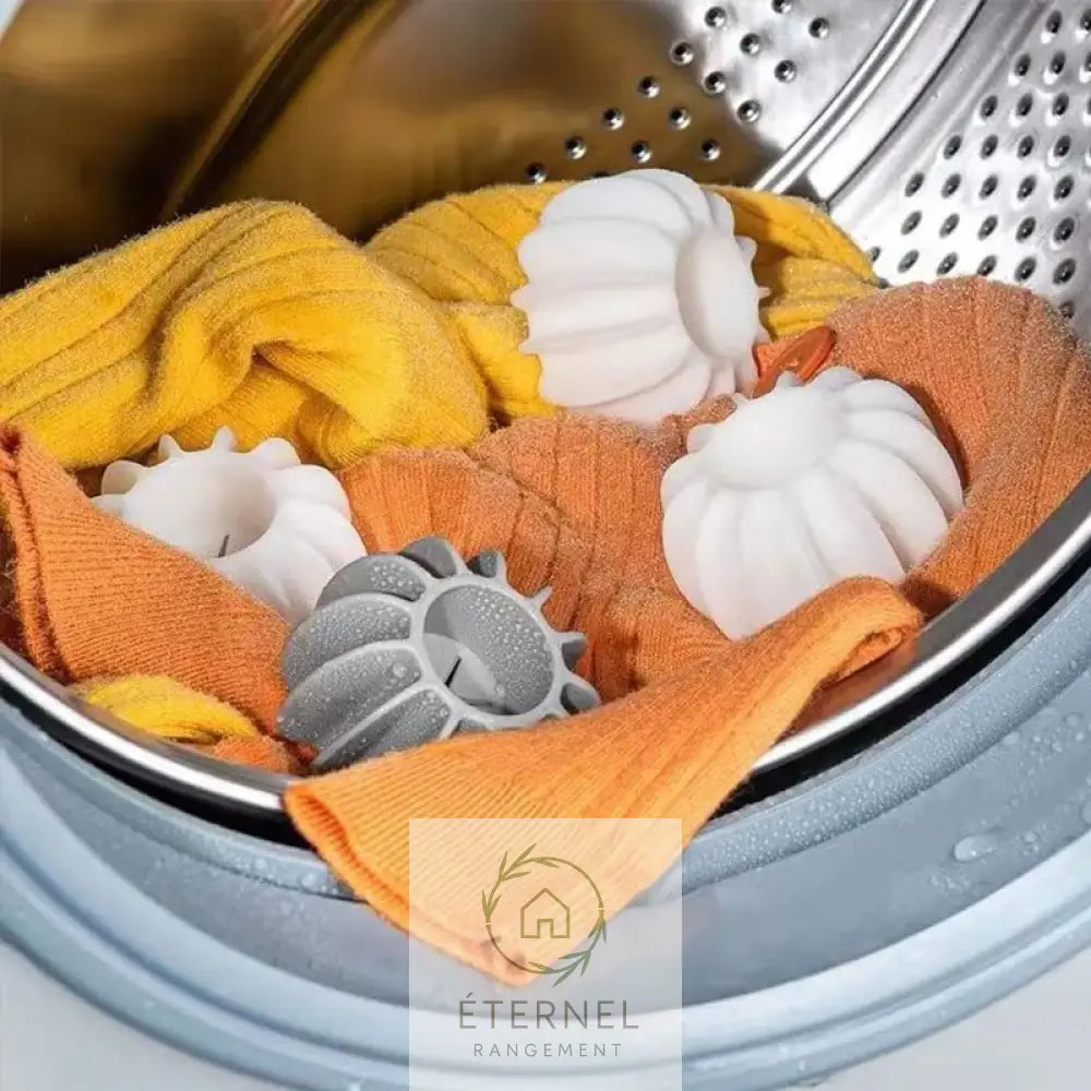 Balle de lavage en silicone – anti-enchevêtrement et attrape-poils pour machine à laver