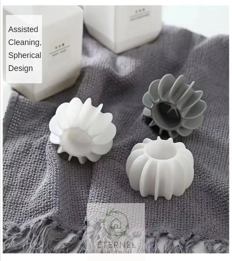 Balle de lavage en silicone – anti-enchevêtrement et attrape-poils pour machine à laver