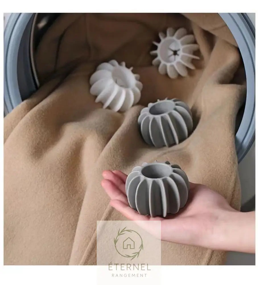 Balle de lavage en silicone – anti-enchevêtrement et attrape-poils pour machine à laver