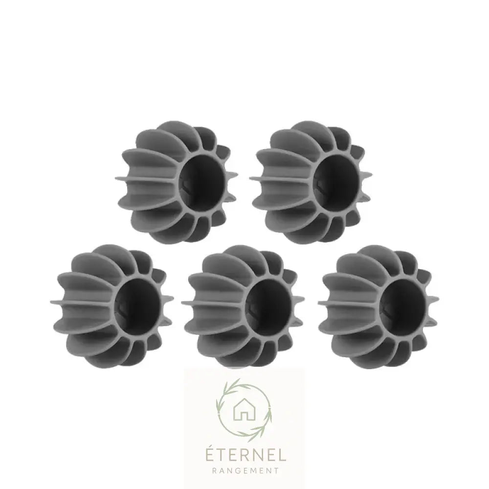 Balle de lavage en silicone – anti-enchevêtrement et attrape-poils pour machine à laver JIT-003-5PCS-Gery