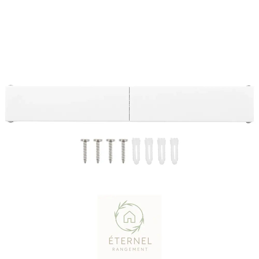 Étendoir mural pliable en inox et acier carbone – séchoir mural compact et multifonction 50 cm White