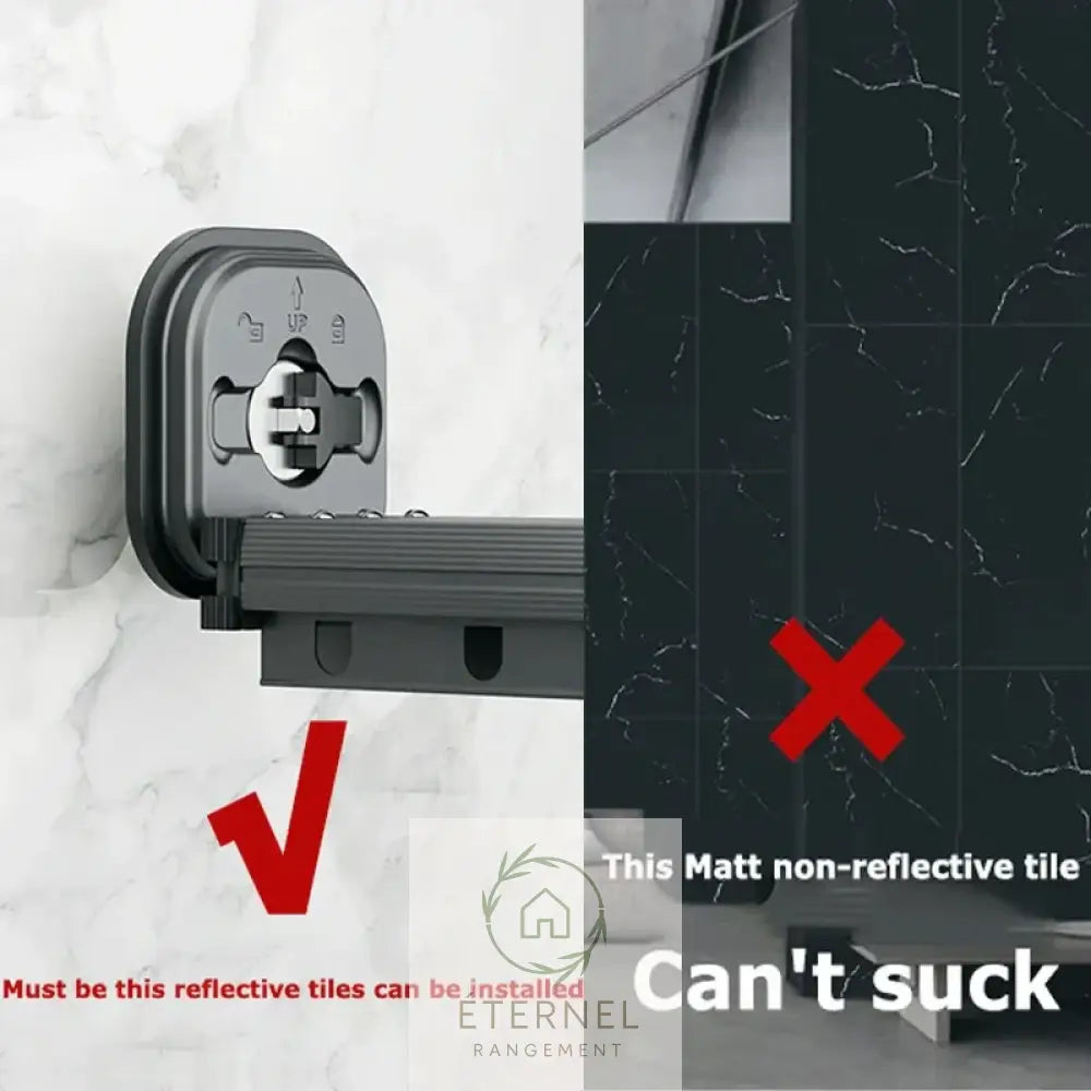 Étendoir mural pliable extensible en aluminium – séchoir mural gain de place