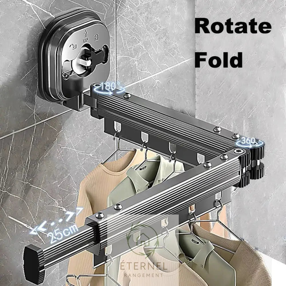 Étendoir mural pliable extensible en aluminium – séchoir mural gain de place
