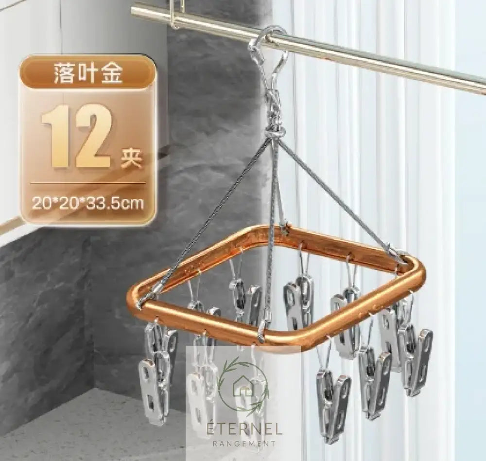 Étendoir suspendu en aluminium – résistant antidérapant et imperméable 12-gold