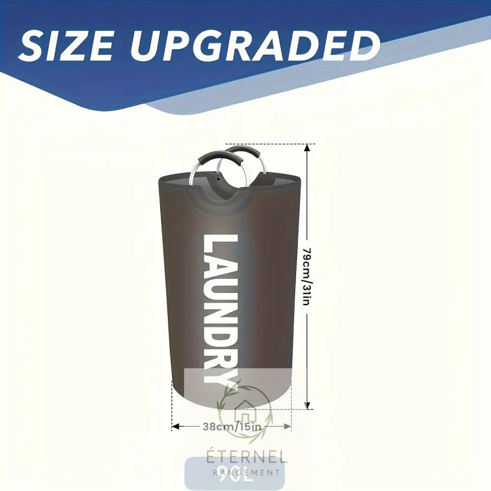 Panier à linge 90 L en tissu Oxford imperméable – pliable avec poignées rembourrées