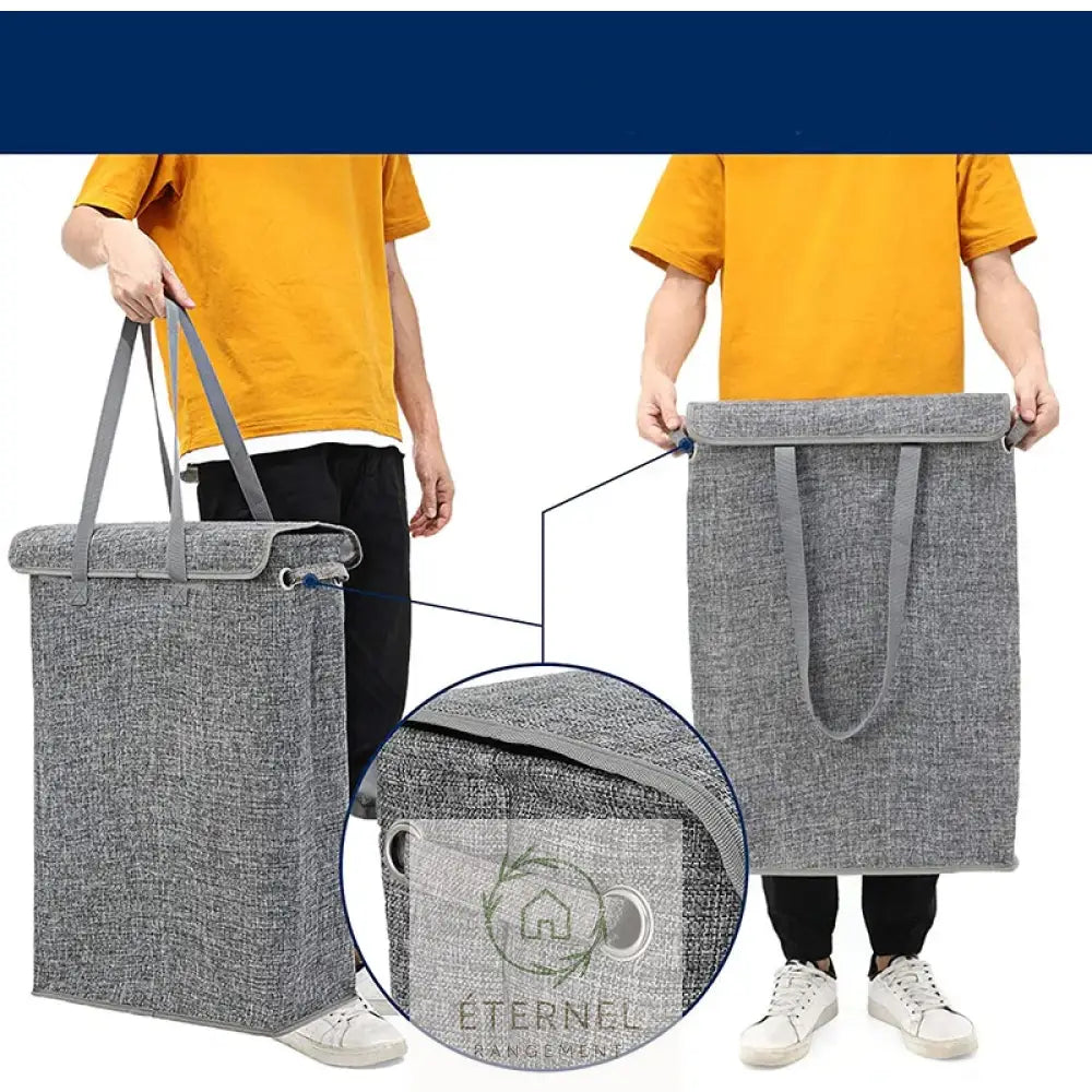 Panier à linge en tissu Oxford – corbeille à linge pliable au style classique