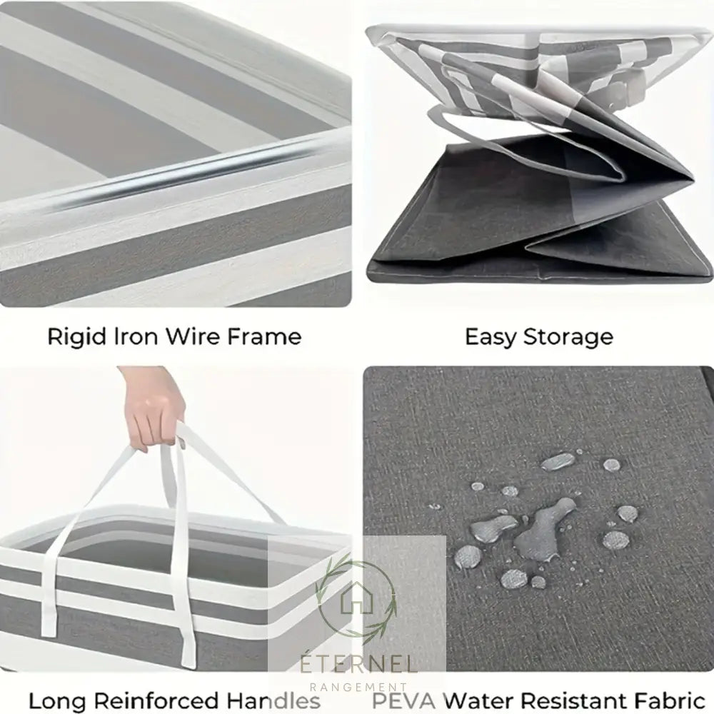 Panier à linge pliable 75 L en polyester – léger durable et grande capacité