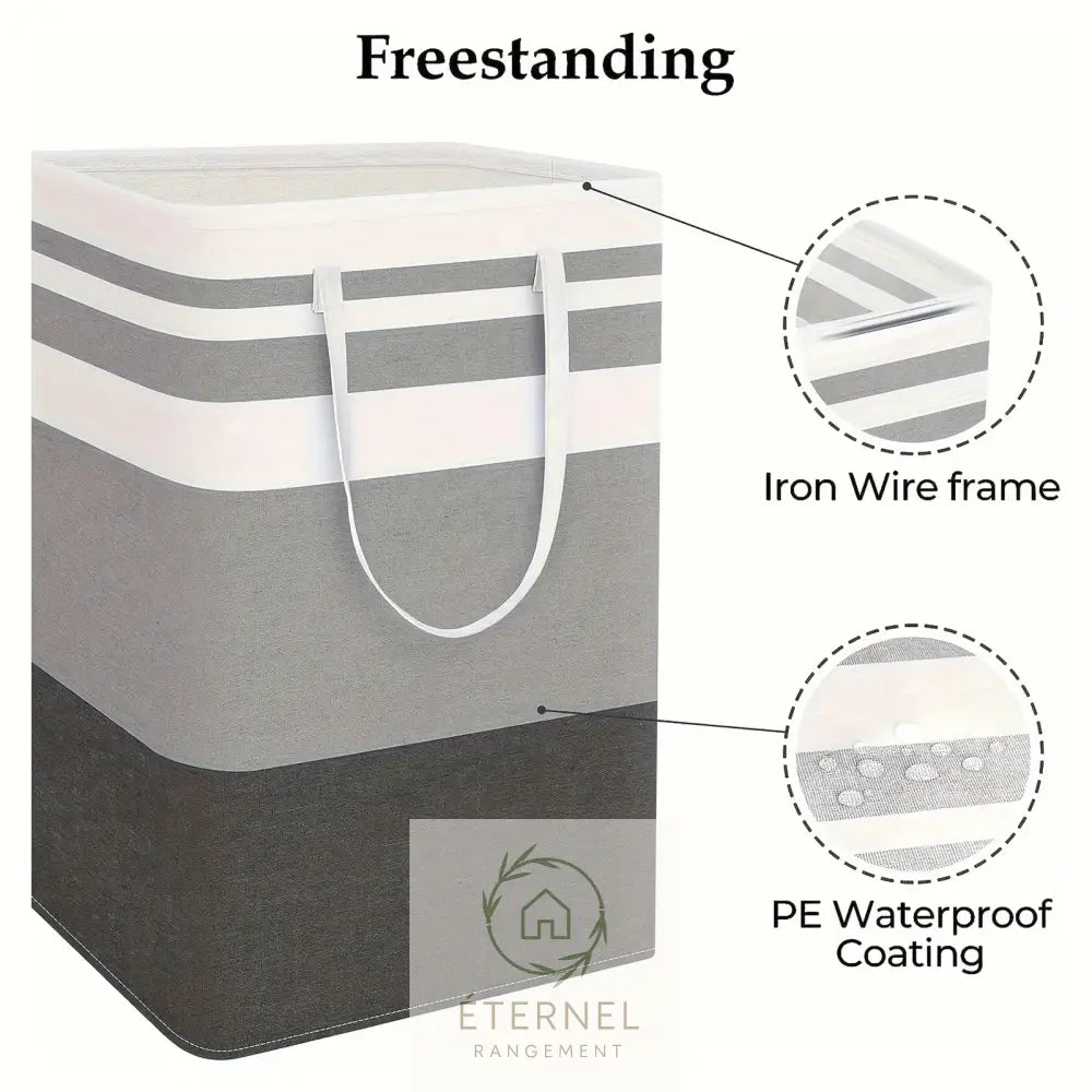 Panier à linge pliable 75 L en polyester – léger durable et grande capacité