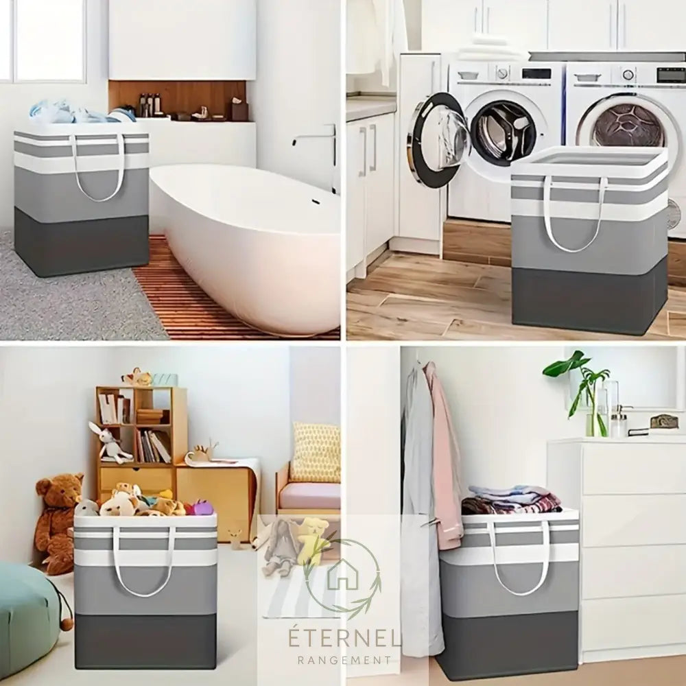 Panier à linge pliable 75 L en polyester – léger durable et grande capacité