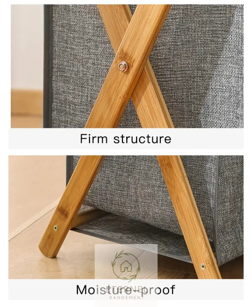 Panier à linge pliable en bambou – design japonais naturel et écologique