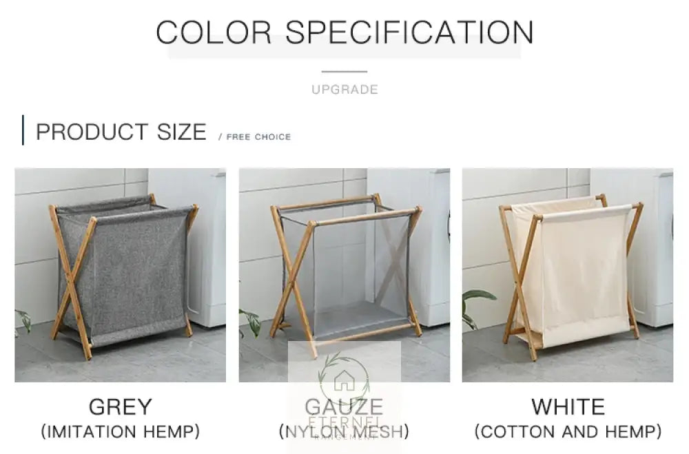 Panier à linge pliable en bambou – design japonais naturel et écologique