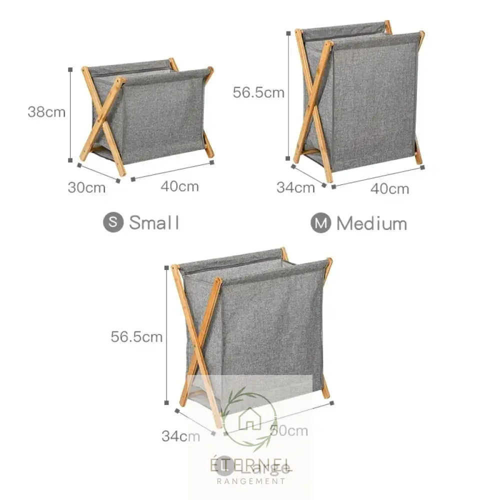 Panier à linge pliable en bambou – design japonais naturel et écologique