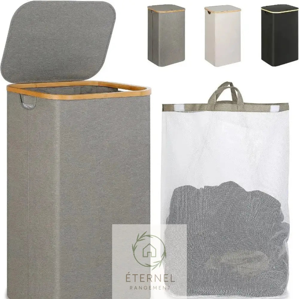 Panier à linge pliable en tissu Oxford – design japonais élégant et pratique 1PC-Gray