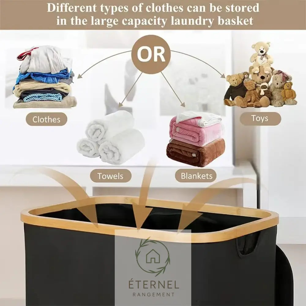 Panier à linge pliable en tissu Oxford – design japonais élégant et pratique