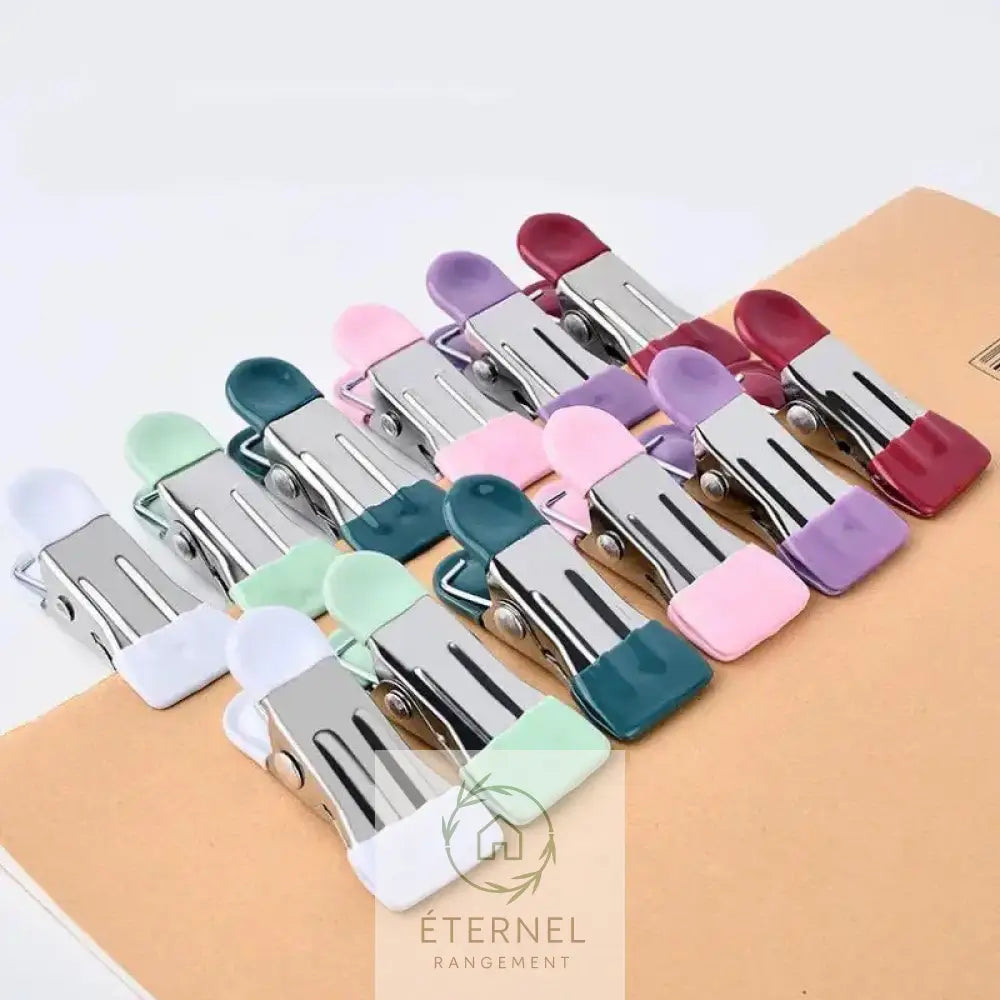 Petites pinces à linge en acier inoxydable – solides antirouille et durables (lot de 10 ou 20 pièces)