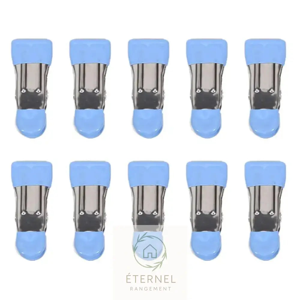 Petites pinces à linge en acier inoxydable – solides antirouille et durables (lot de 10 ou 20 pièces) blue