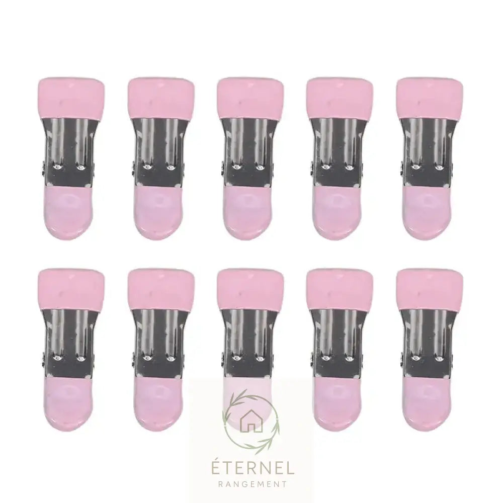Petites pinces à linge en acier inoxydable – solides antirouille et durables (lot de 10 ou 20 pièces) pink